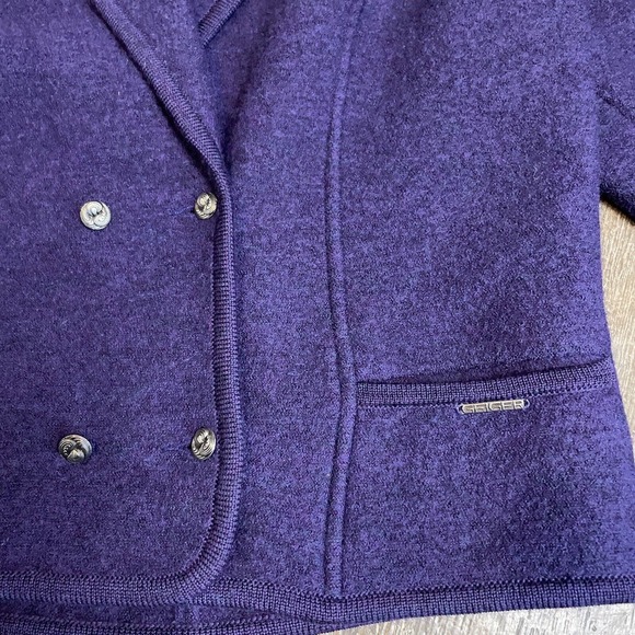 Geiger Boiled Wool Bavarian Coat Made in Austria Cardigan Jacket Size 42 - Picture 4 of 7